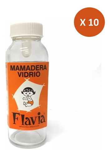 Mamadera De Vidrio Flavia X 250 Cc X 10 Unidades