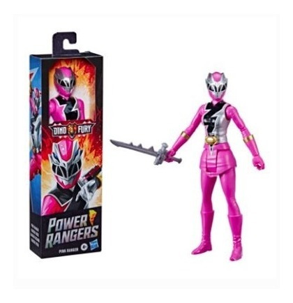 Boneco Power Rangers Dino Fury Pink Ranger Rosa 30cm 
