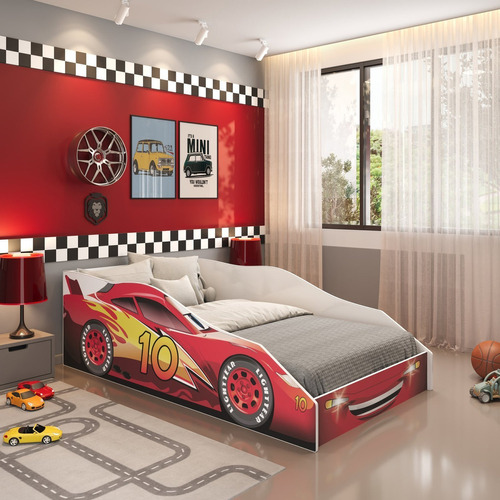 Cama Carro Infantil Solteiro Logan Yescasa Wt