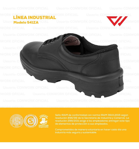 Imagen 7 de 10 de Zapato De Seguridad Conwork Línea Industrial 541za