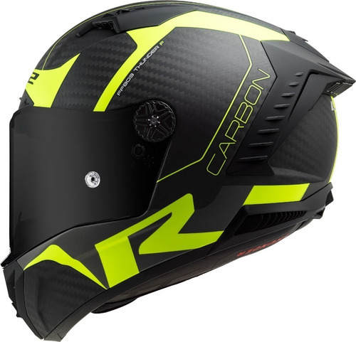 Capacete Ls2 Ff805 Thunder Carbon Racing 1 Amarelo Fxm Tamanho do capacete 60 (L)