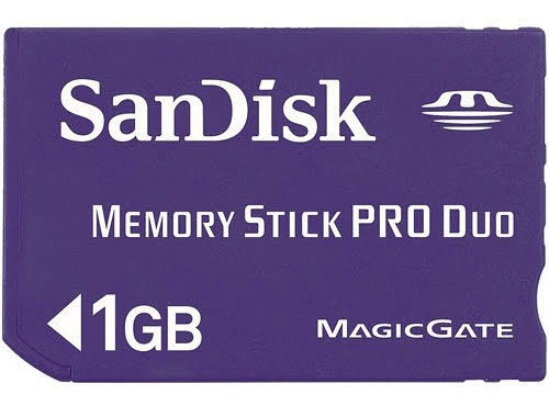 Cartao De Memoria Memory Stick Pro Duo Camera 1gb Sandisk Nf