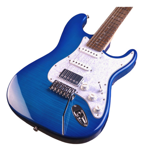 Guitarra Seizi Vintage Budokan Plus Hss Flamed Blue 
