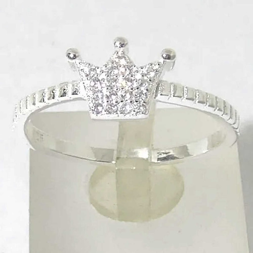 Imagen 3 de 7 de Anillo Plata 925 Cubic Zircon Corona Mpave Garantía Escrita