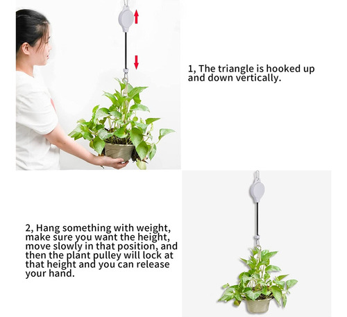 , Polea Retráctil Para Colgar Plantas, Ajustable, Paquete