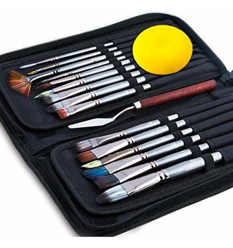 Art Paint Brush Kit 16 Pinceles Pincel De Espuma  Espon...