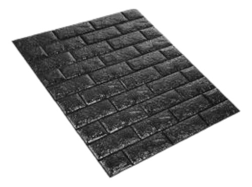 Panel Lámina Adhesiva Tipo Ladrillo Negro Para Pared X 10un