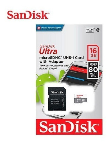 Tarjeta De Memoria Sandisk Sdsquns-016g-gn3ma Ultra 