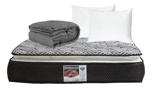 Colchon Queen Size Spring Air Omega + 2 Almohada Oso + Edr