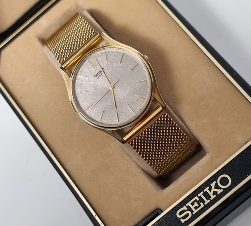 Reloj Seiko Dorado Cuarzo Vintage Antiguo 1995 Dorado Dorado Gris Claro (Usado)