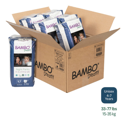 Caja Pañales Ecológico Bambo Dreamy Unisex 15-35 Kg X 60unid