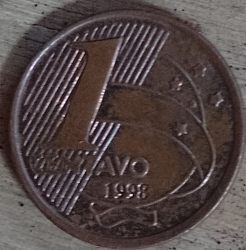 Moneda Brasil 1 Centavo Año 1998