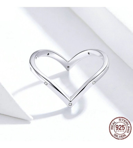 Imagen 3 de 8 de Anillo Corazón Circones Para Mujer Fabricado En Plata 925