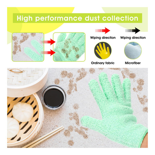 Guantes De Microfibra Teaaha 2pcs Para El Polvo De Las El De