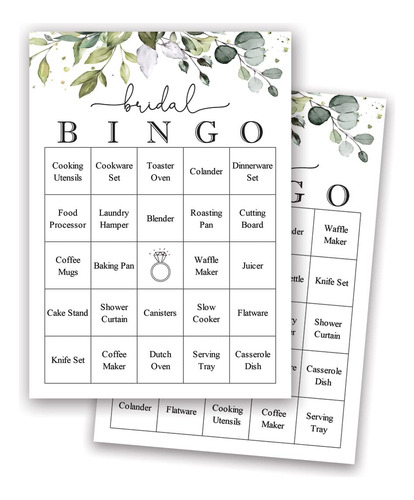24 Tarjeta Bingo Prellenado Para Despedida Soltera