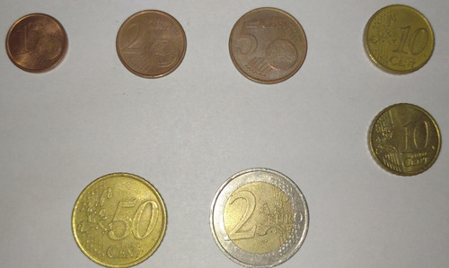 7moneda España, 1,2,5,10,50 Cent Euro Y 2euro Año 1999 A2015