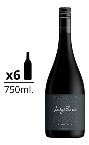 Vino Tinto Luigi Bosca Pinot Noir Pack X 6