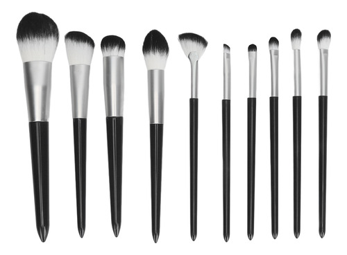 Set De 10 Brochas Para Maquillaje, Corrector En Polvo Y Somb