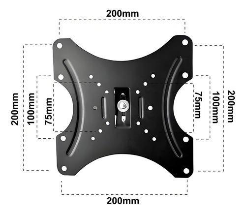 Soporte Base Tv Brazo Para Pantallas Monitor 14-55 Pulgadas Color Negro