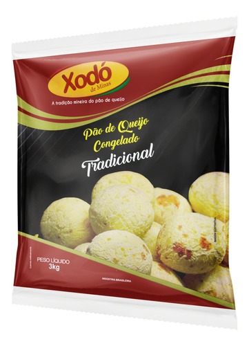 Pão de Queijo Congelado Tradicional Xodó de Minas Pacote 3kg