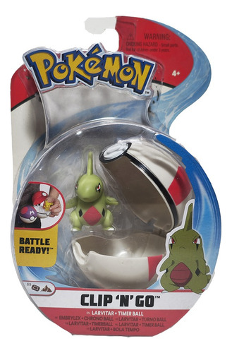 Larvitar Pokemon Pokebola Timer Ball Clip N Go Pokemon
