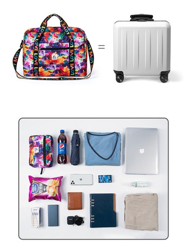 Imagen 3 de 7 de Bolso De Viaje Multiuso Plegable Impermeable Gran Capacidad