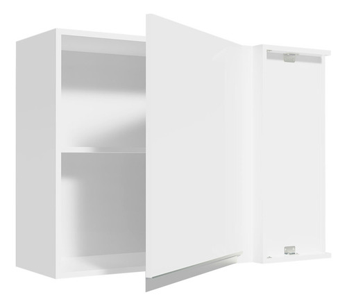 Mueble Superior De Cocina Esquinero Madesa Agata 1 Puerta Color Blanco