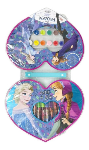 Imagen 3 de 5 de Set De Arte Disney Frozen Elsa Anna 56 Piezas Cresko