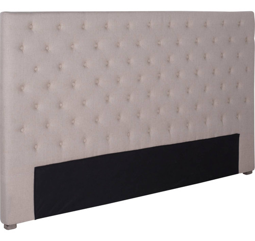 Respaldo Beige Boton 2 Plazas Homy