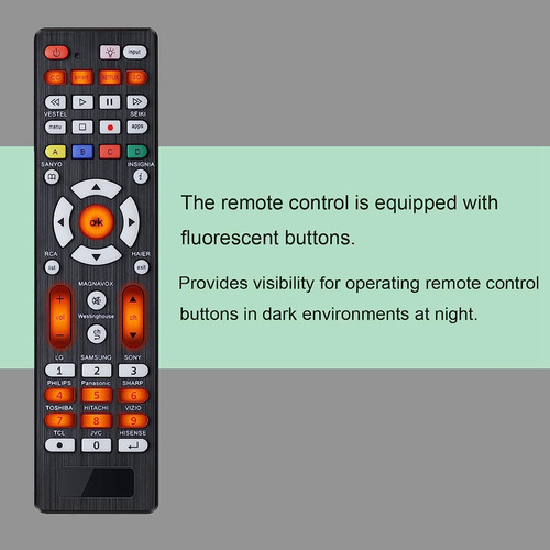 Js Control Remoto Para Sharp, Vizio, Toshiba, Jvc, Tcl, V