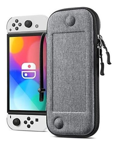 Estuche Protector Para Nintendo Switch Oled Fintie Gris