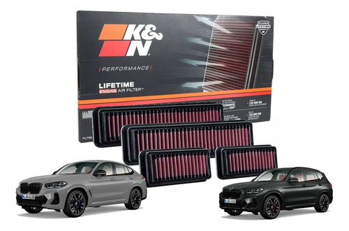 Filtro Ar Esportivo K&n Bmw X3 M Competition 3.0 L6 2023