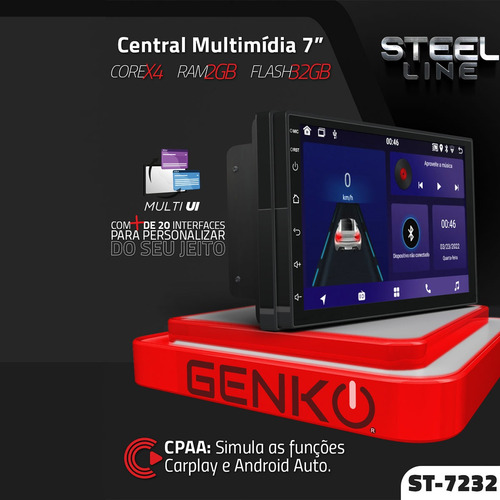 Multimidia Android Gps Carplay Espelhamento Strada 2013-2019