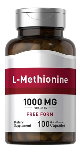 L-methionine L-metionina 500 Mg Aminoacido Esencial 100 Caps