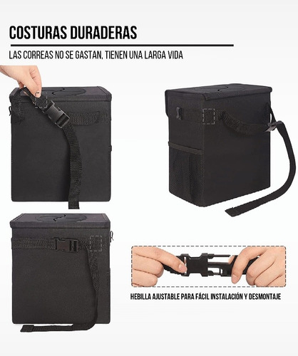 Cubo Grande Multiusos Impermeable Para Auto Y Viajes 9.5 Lt