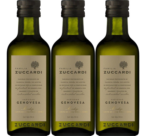 Aceite Zuccardi De Oliva Genovesa 500ml X3 - Oferta Celler  