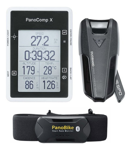 Ciclocomputador Topeak Panocomp X Cadencia - Pulsometro- Vel