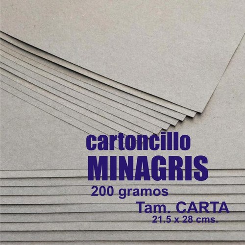 Minagris Cartulina Tam. Carta 500 Hojas 200 Gramos.         