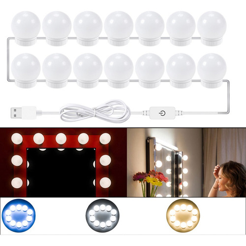 6/10/14 Bombillas Luces De Espejo De Maquillaje Tira De