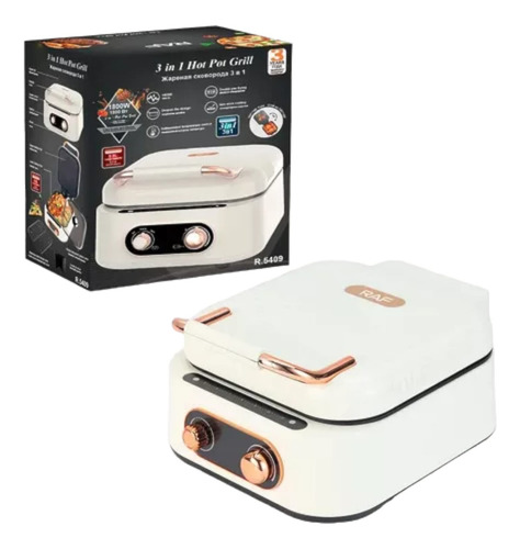 Parrilla De Olla Caliente Hot Pot Grill 3 En 1 Raf