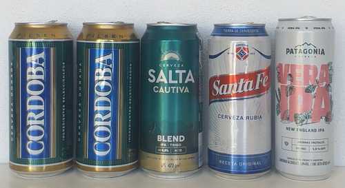 Córdoba Salta Santa Fé Patagonia 5 Latas Cerveza Dif's (232)