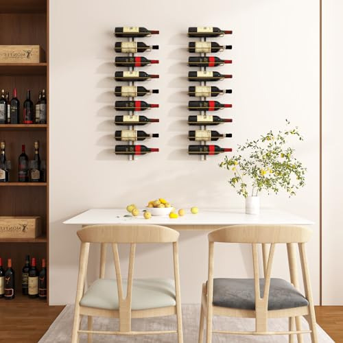 Porta Botellas De Vino De Pared B4life Gold Para 9 Botellas