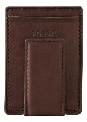 Tarjetero Men Ml3235200 Ingram De Piel Color Café Fossil