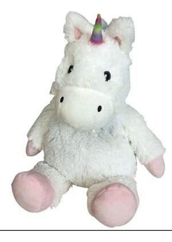 Unicornio Blanco  Peluche Acogedor Calentable Lavanda Perfu