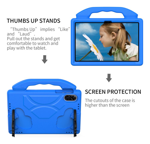 Capa Eva Com Suporte Azul Para Honor Pad X9