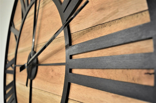 Reloj Grande Vintage 90 Cm- Marca Utila Madera Envejecida