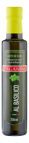 Azeite de Oliva Extra Virgem Italiano Manjericão Paganini Vidro 250ml