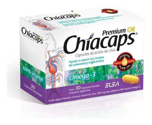 Chiacaps Premium Oil Capsulas Aceite De Chia Omega 3 X 60 