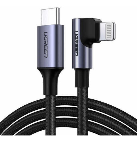 Cable de datos Ugreen USB-C a Lightning en (l) 60763, color gris oscuro
