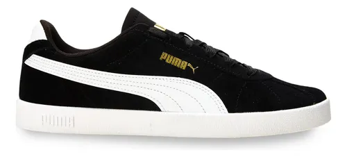 Tênis Masculino E Feminino Club Ii Puma Puma Black-puma White-puma Gold Geométrico 41 Br